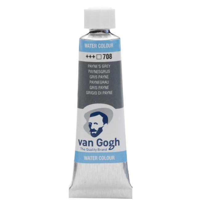 Краска акварельная Van Gogh 708 серый Пейна, туба 10 мл, Royal Talens