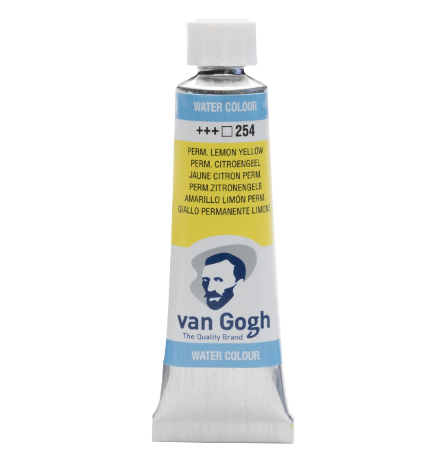 Краска акварельная Van Gogh 254, Перм. лимонный светлый, туба 10 мл, Royal Talens