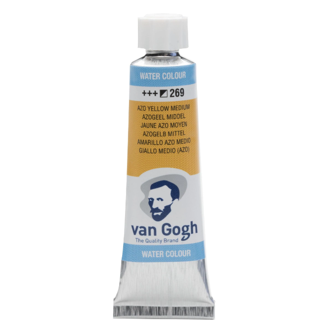 Краска акварельная Van Gogh 269, AZO Желтый средний, туба 10 мл, Royal Talens
