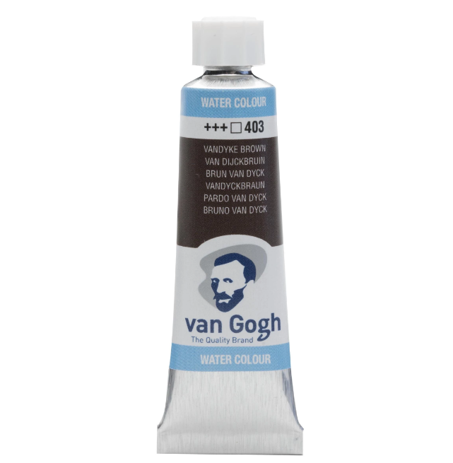Краска акварельная Van Gogh 403 Ван Дик коричневый, туба 10 мл, Royal Talens