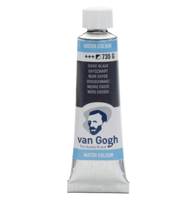 Фарба акварельна Van Gogh 735 Чорний оксид, туба 10 мл, Royal Talens