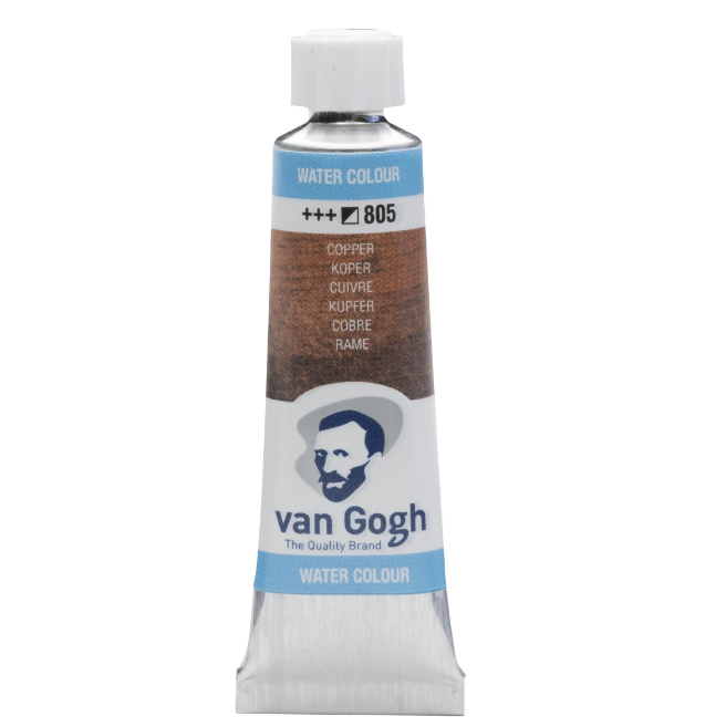 Краска акварельная Van Gogh 805 Медь, туба 10 мл, Royal Talens