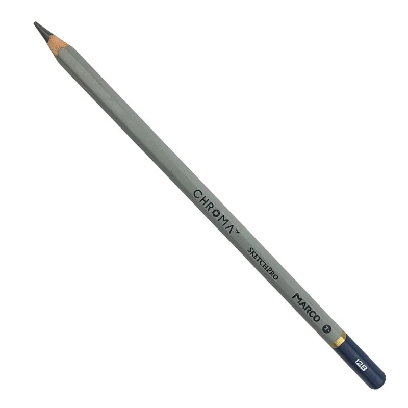 Олівці графітові 12 шт., 12В шестигранні, Chroma, 1015 -12CB, ТМ "Marco" 1