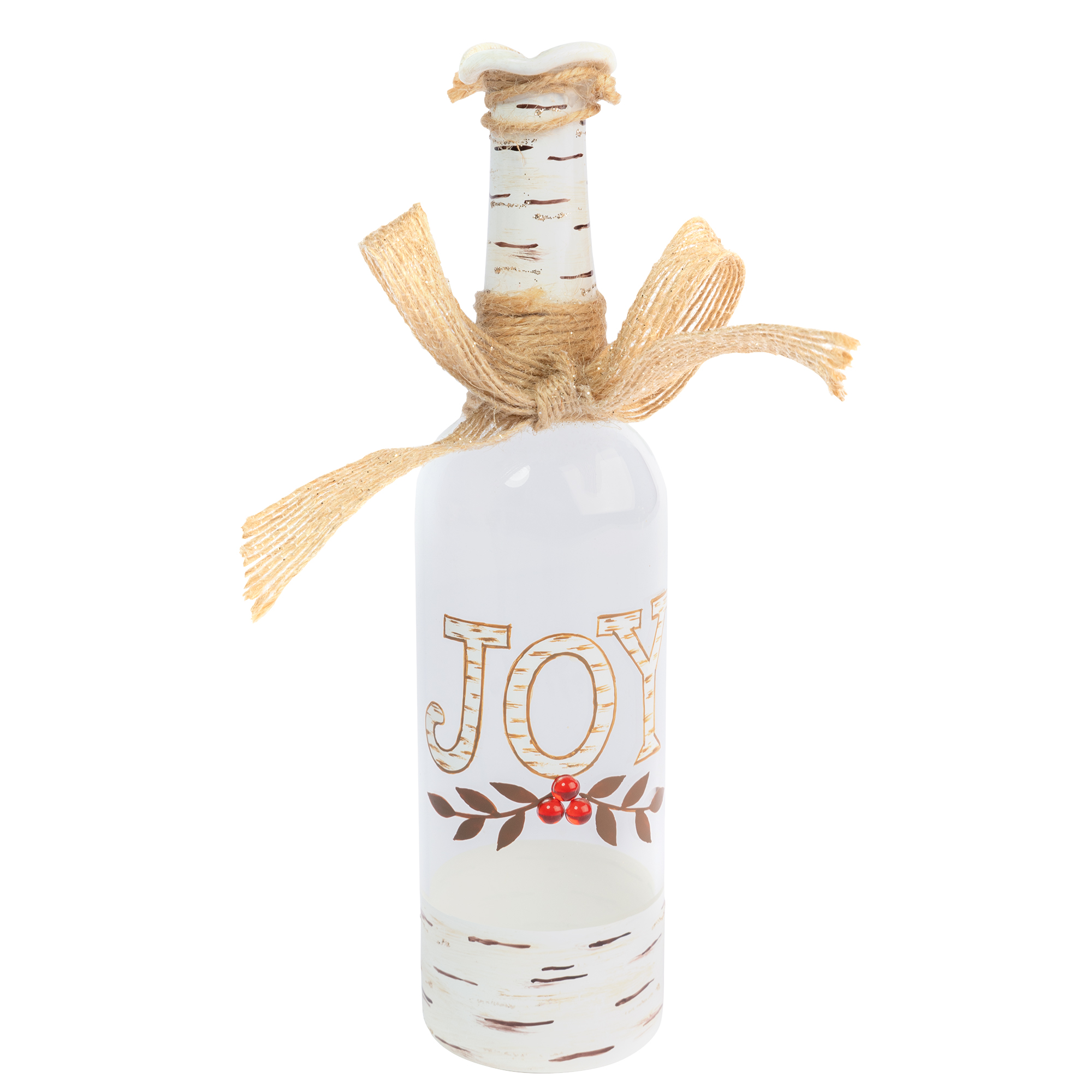Подвеска новогодняя Бутылка "Joy" 19 см с орнаментом (2 вида в ассорт.), 91814