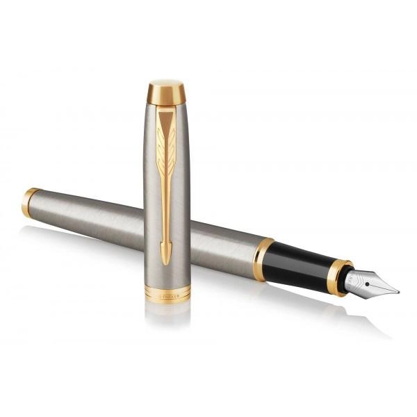 Ручка перо IM Brushed Metal позол, Parker, 22 211 1