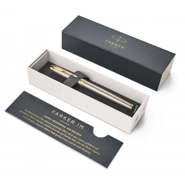 Ручка перо IM Brushed Metal позол, Parker, 22 211 4