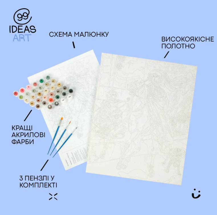Набір для розпису по номерах "Слідуй за мною. Лондон" 40*50 см, IDEA2-GX22063 ТМ "99IDEAS" 4
