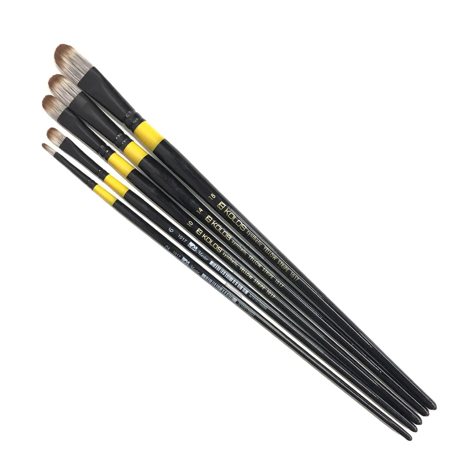 Пензель Синтетика овальний Yellow stripe 1017 №6 Kolos 2