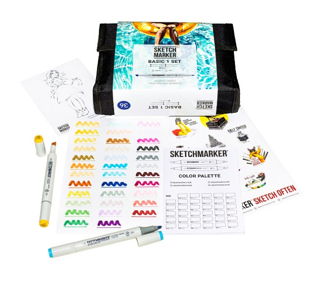 Набір маркерів SKETCHMARKER Basic 1/Базові відтінки 1, 36 шт, 36bas1 4