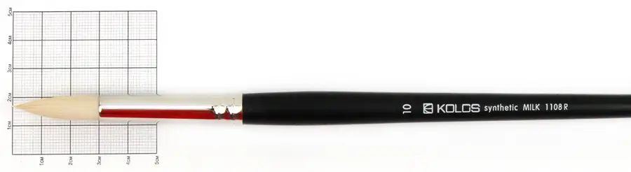 Кисть Синтетика круглая Milk 1108R №10 Kolos 1