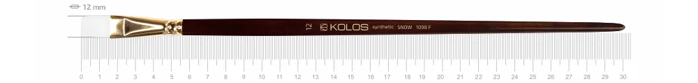 Пензель Синтетика плоский Snow 1098F №12 Kolos