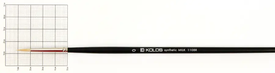 Кисть Синтетика круглая Milk 1108R №0 Kolos 2