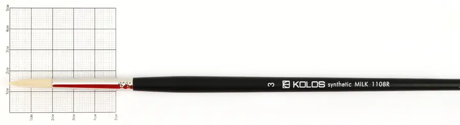 Кисть Синтетика круглая Milk 1108R №3 Kolos 2
