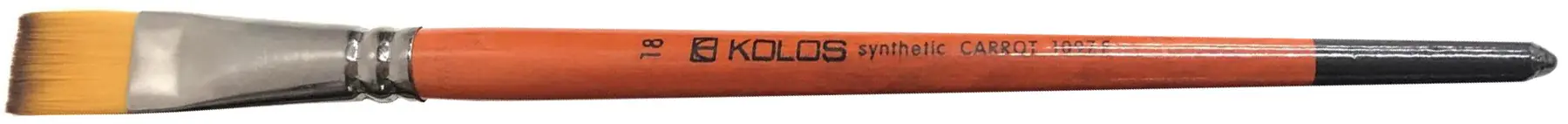 Кисть Синтетика плоская Carrot 1097F №18 Kolos