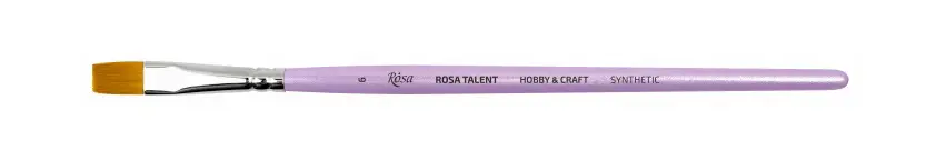 Синтетика плоская для декора Hobby & Craft, №6 к.р. кисть, Rosa Talent