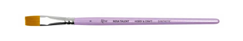 Синтетика плоская для декора Hobby & Craft, №8 к.р. кисть, Rosa Talent 4