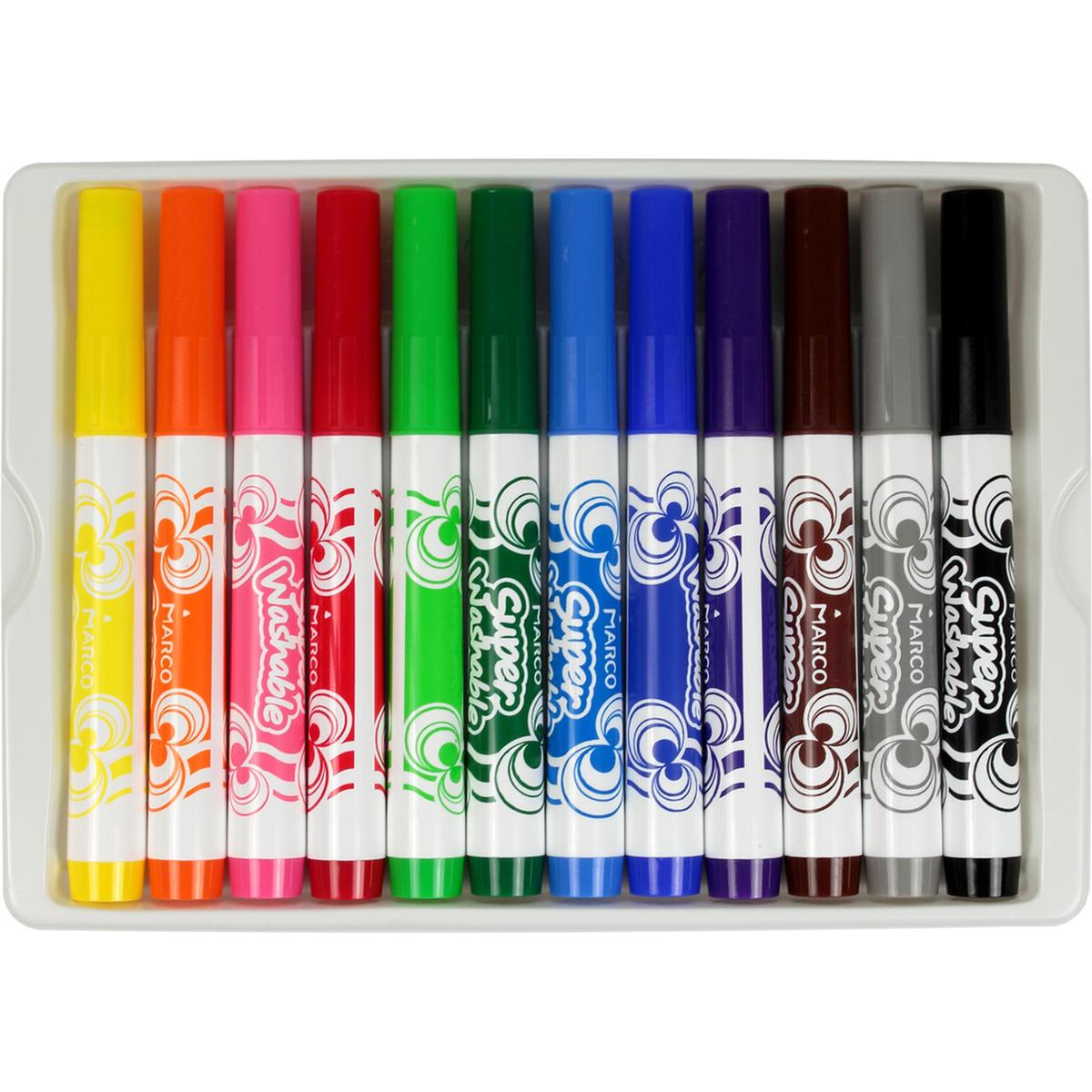 Фломастери 12 кол. Super Washable Jumbo, ТМ Marco 1632-12CB 1