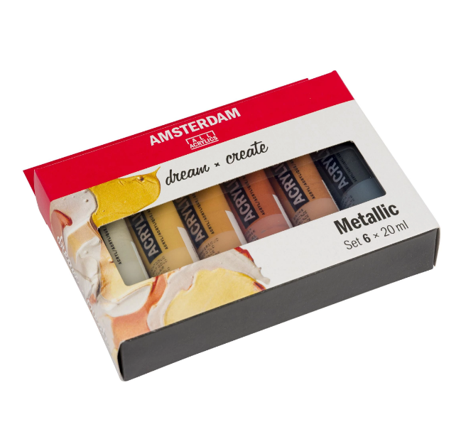Набір акрилових фарб Amsterdam Metallic, 6*20 мл, Royal Talens 1