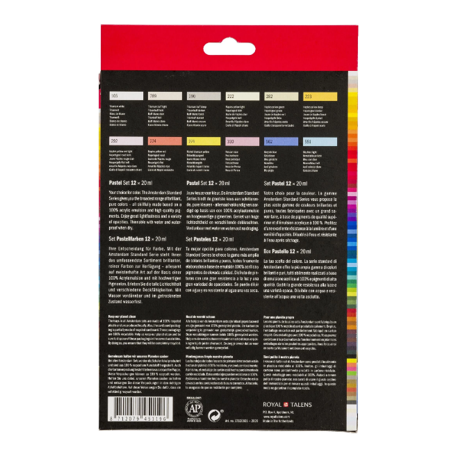 Набір акрилових фарб Amsterdam Pastels, 12*20 мл, Royal Talens 2