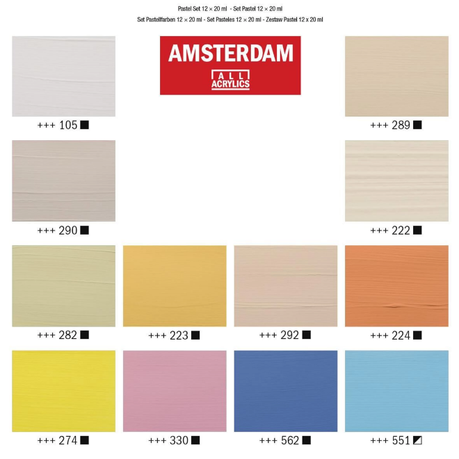 Набір акрилових фарб Amsterdam Pastels, 12*20 мл, Royal Talens 4