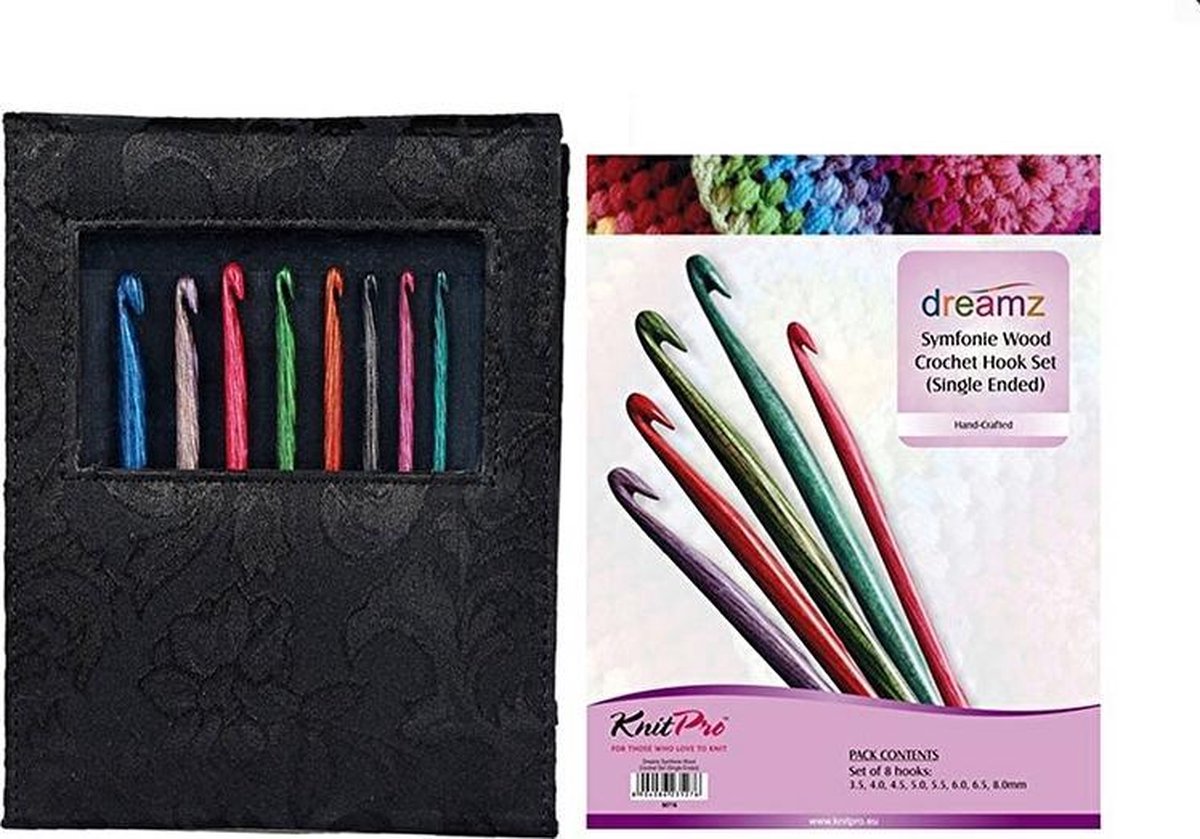 Набір односторонніх гачків 8 пар в жаккардовом кейсі Dreamz 90716 KnitPro