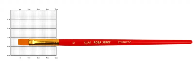 Синтетика плоская 502 №10, к. р. кисть Rosa Start