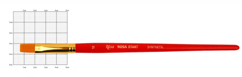 Синтетика плоская 502 №12, к. р. кисть Rosa Start