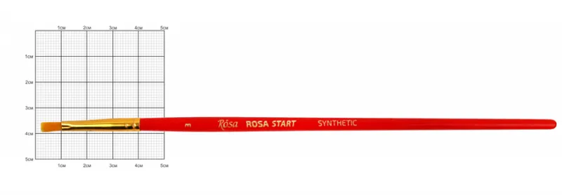 Синтетика плоская 502 №3, к. р. кисть Rosa Start