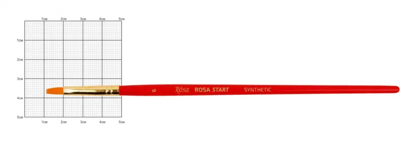 Синтетика плоская 502 №6, к. р. кисть Rosa Start