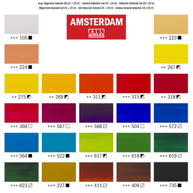 Набір акрилових фарб Amsterdam Standart 24*20 мл, Royal Talens 4
