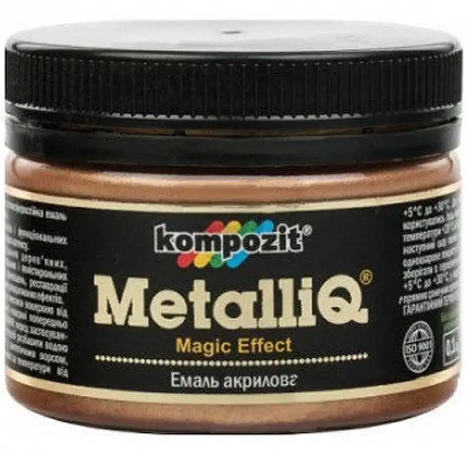 Фарба акрилова емаль Metalliq Kompozit бронза 0,1 кг