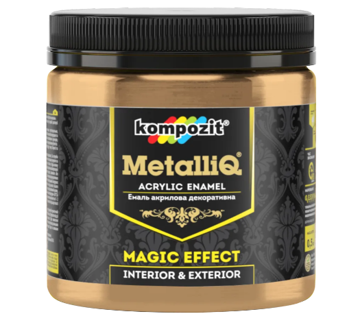 Фарба акрилова емаль Metalliq Kompozit бронза 0,5 кг