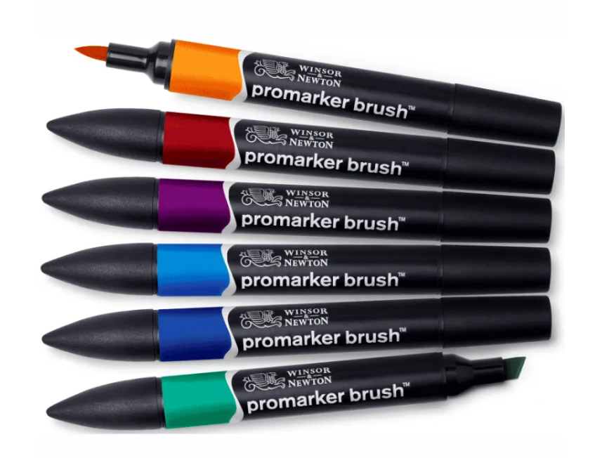 Набір двосторонніх маркерів Brushmarker, Багаті тони, 6 шт., 0290034 W&N 1