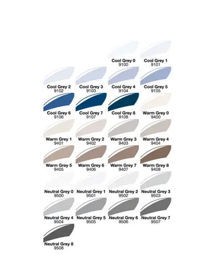 Набір двосторонніх Brush маркерів, Mix greys (12 шт.), GI80113 Graph`it 1