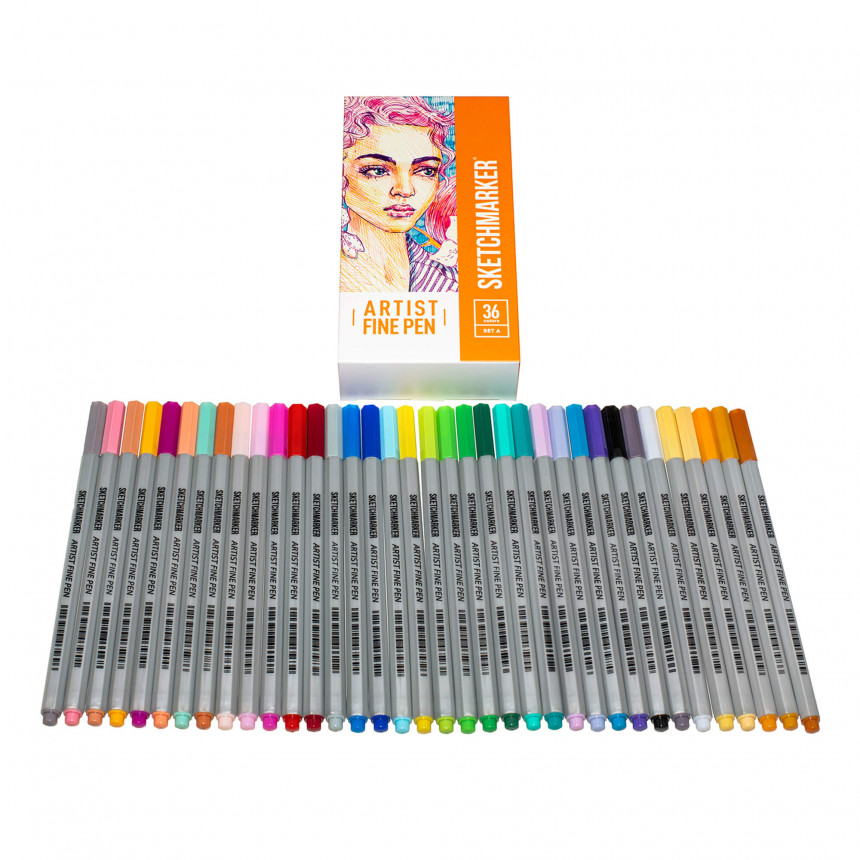 Набір лайнерів SketchMarker ARTIST FinePen Basic 1, 36 кол., AFP-36BAS1 2