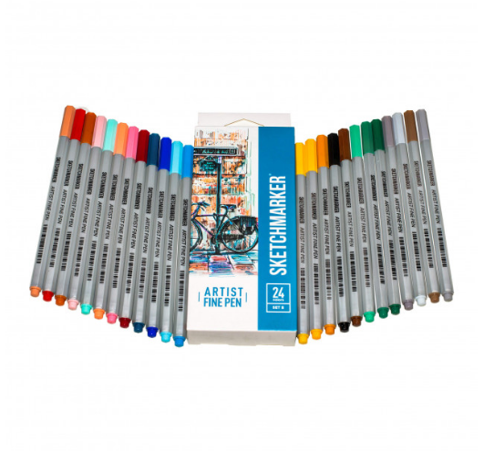 Набір лайнерів SketchMarker ARTIST FinePen Basic 2, 24 кол., AFP-24BAS2 2