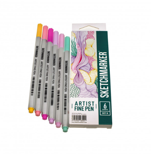 Набір лайнерів SketchMarker ARTIST FinePen Basic 2, 6 кол., AFP-6BAS2 2