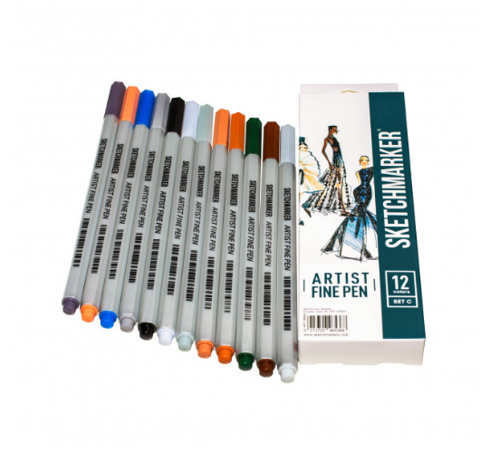 Набір лайнерів SketchMarker ARTIST FinePen Basic 3, 12 кол., AFP-12BAS3 2