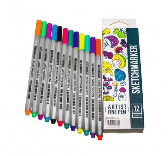 Набір лайнерів SketchMarker ARTIST FinePen Basic 4, 12 кол., AFP-12BAS4 2
