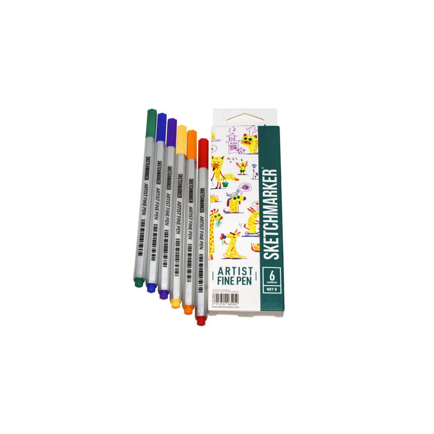 Набір лайнерів SketchMarker ARTIST FinePen Basic 5, 6 кол., AFP-6BAS5 2