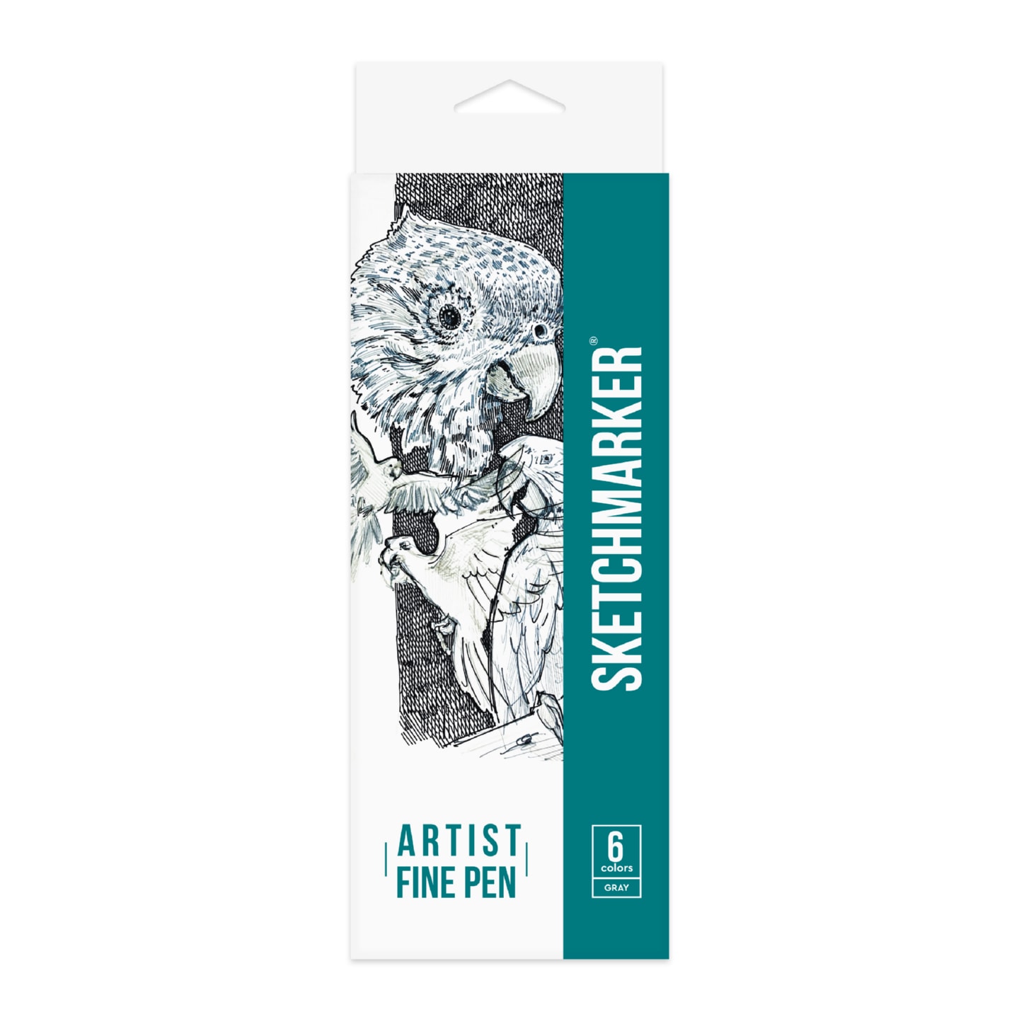 Набір лайнерів SketchMarker ARTIST FinePen Gray, 6 кол., AFP-6GRAY