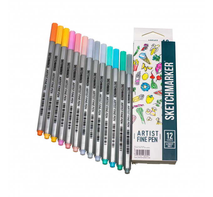 Набір лайнерів SketchMarker ARTIST FinePen Light, 12 кол., AFP-12LGHT 2