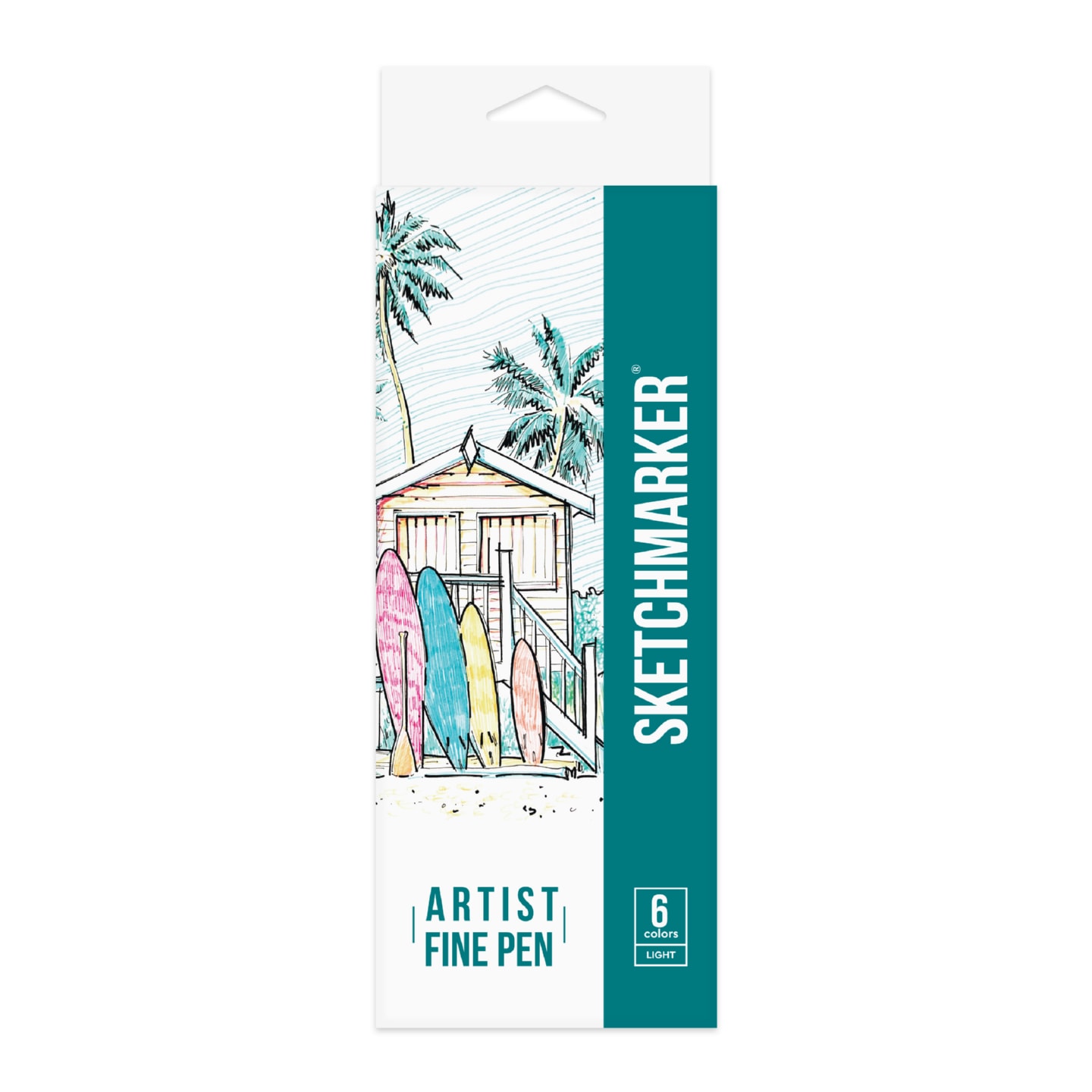 Набір лайнерів SketchMarker ARTIST FinePen Light, 6 кол., AFP-6LGHT
