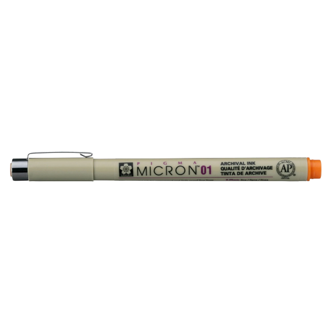 Линер Pigma Micron (0.1), 0,25 мм, Оранжевый, Sakura