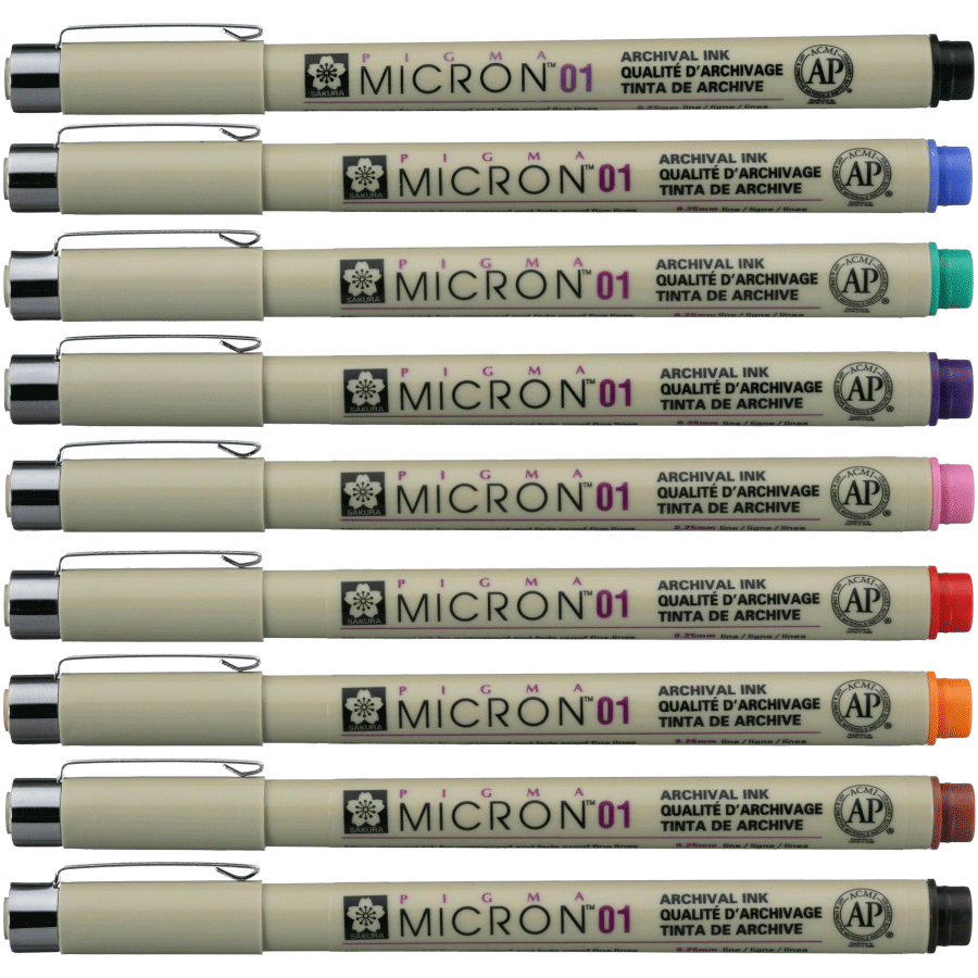 Линер Pigma Micron (0.1), 0,25 мм, Оранжевый, Sakura 2