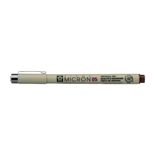 Линер Pigma Micron (0.5), 0,45 мм, Бордовый, Sakura