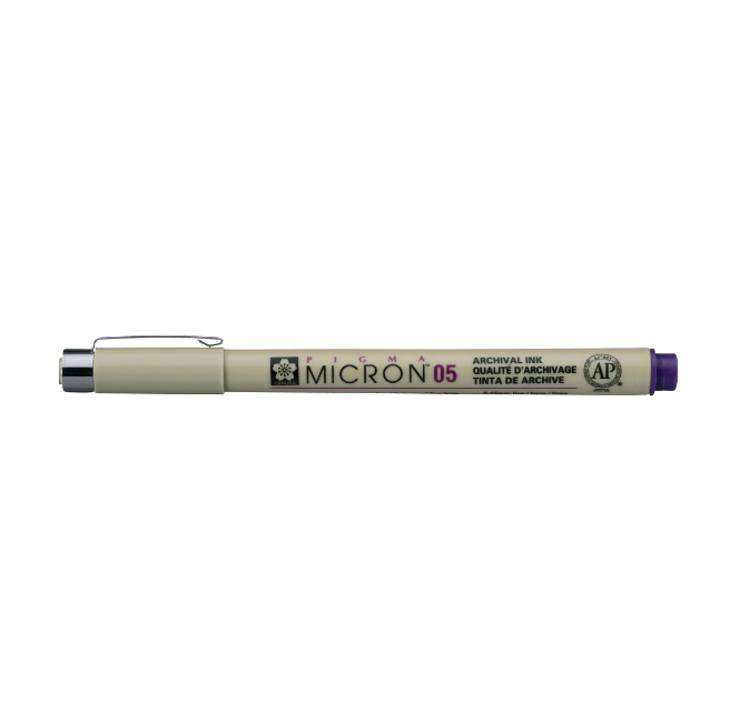 Линер Pigma Micron (0.5), 0,45 мм, Фиолетовый, Sakura