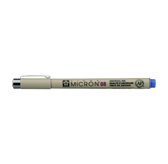 Линер Pigma Micron (0.8), 0,5 мм, Синий, Sakura