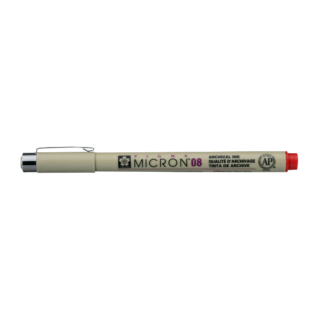 Линер Pigma Micron (0.8), 0,5 мм, Червоний, Sakura