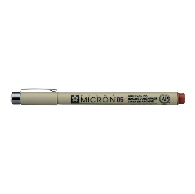 Линер Pigma Micron (0.5), 0,45 мм, Сепия, Sakura